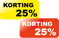 Korting 25%