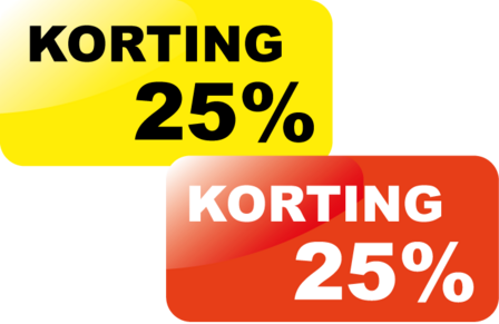 Korting 25%
