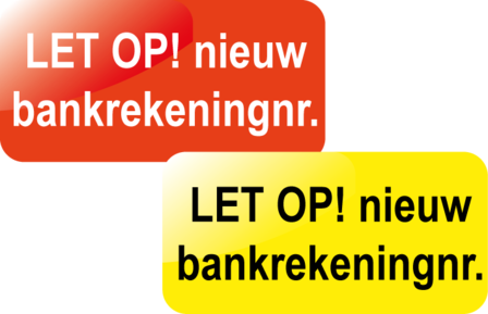 Nieuw bankrekeningnr.