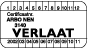 Keuringssticker rechthoek met eigen naam en logo