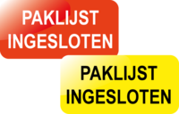 Paklijst ingesloten